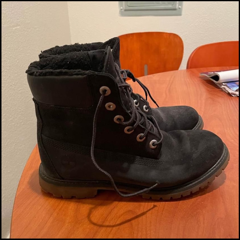 Black Timberland Waterproof 6” Boots
